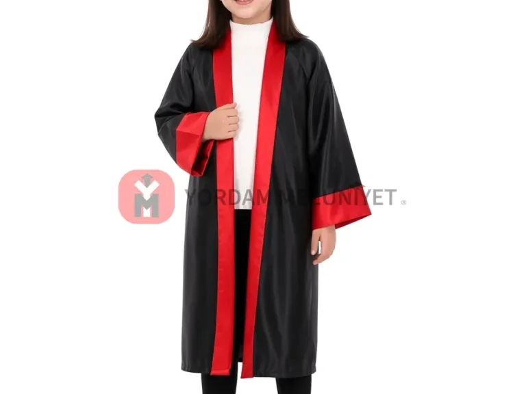 Anasınıfı mezuniyet kep-cübbe takımı, kırmızı bant